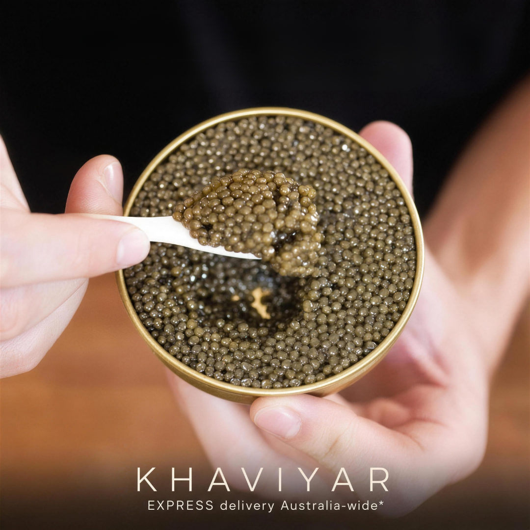 Signature Kaluga caviar pearls by KHAVIYAR