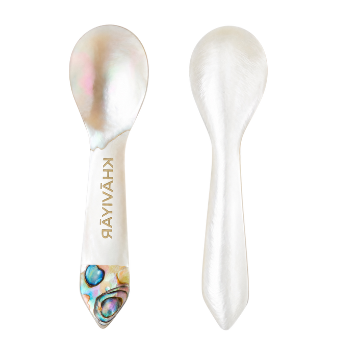 Abalone-engraved Mother-of-Pearl Caviar Spoon