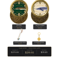 KHAVIYAR Caviar Flash Bundle: Oscietra 30g and Kaluga Hybrid 30g tins with a mother of pearl spoon and gold tin opener keychain. Valued at $279.80, yours for $219.95.