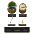 KHAVIYAR Caviar Reserve Bundle: a 50g Oscietra tin beside a smaller 30g Kaluga Hybrid tin, with the mother of pearl spoon and gold tin opener keychain. Valued at $319.80, yours for $254.95.